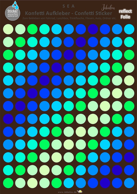 REFLECT Fahrradaufkleber Confetti SEA