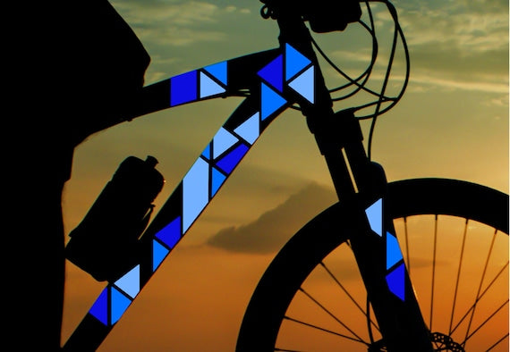 REFLECT Fahrradaufkleber Triangle blau
