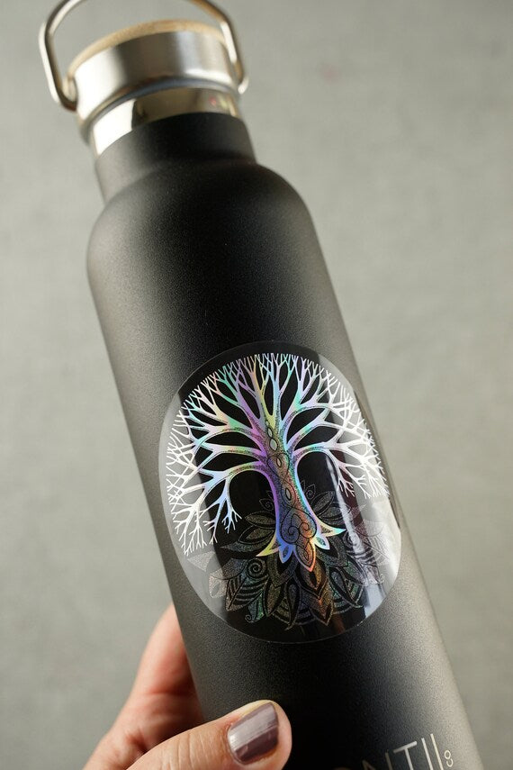 Holographic Lebensbaum Sticker wasserfest