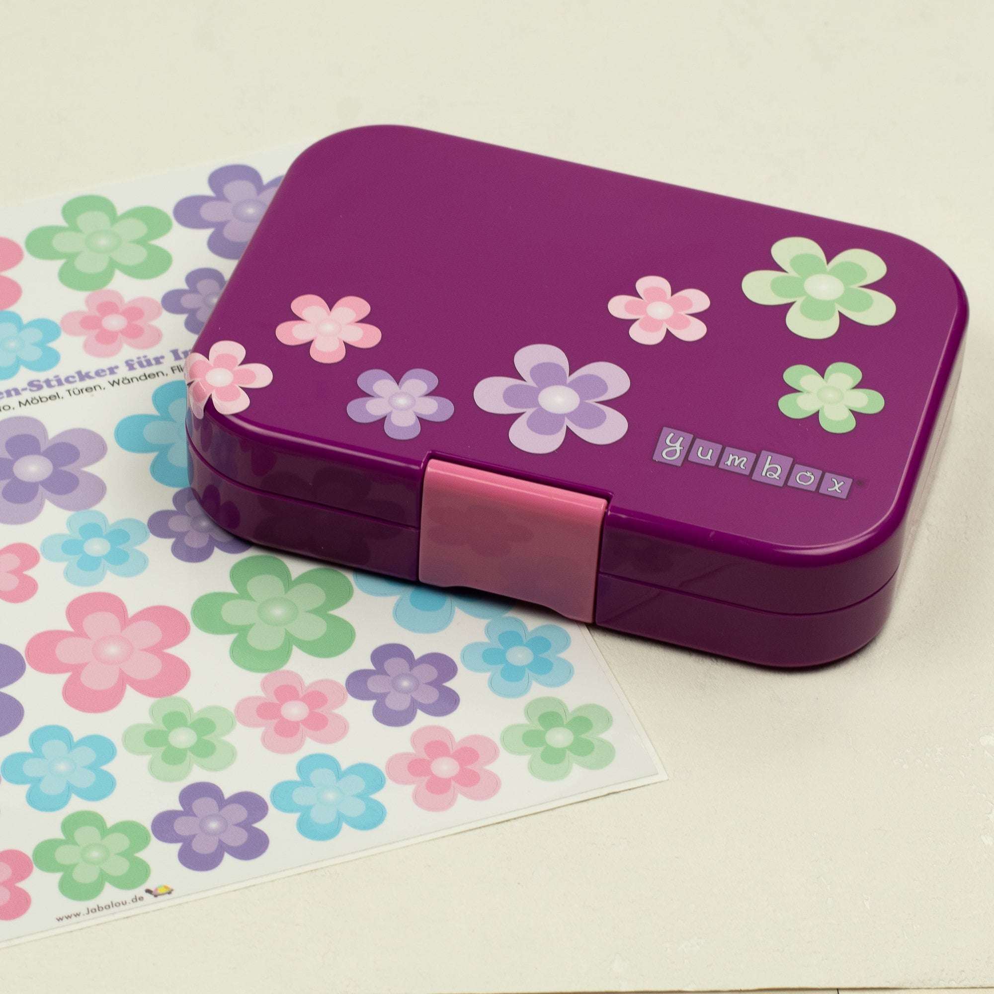 Sticker Blumen bunt hell, wasserfeste Aufkleber