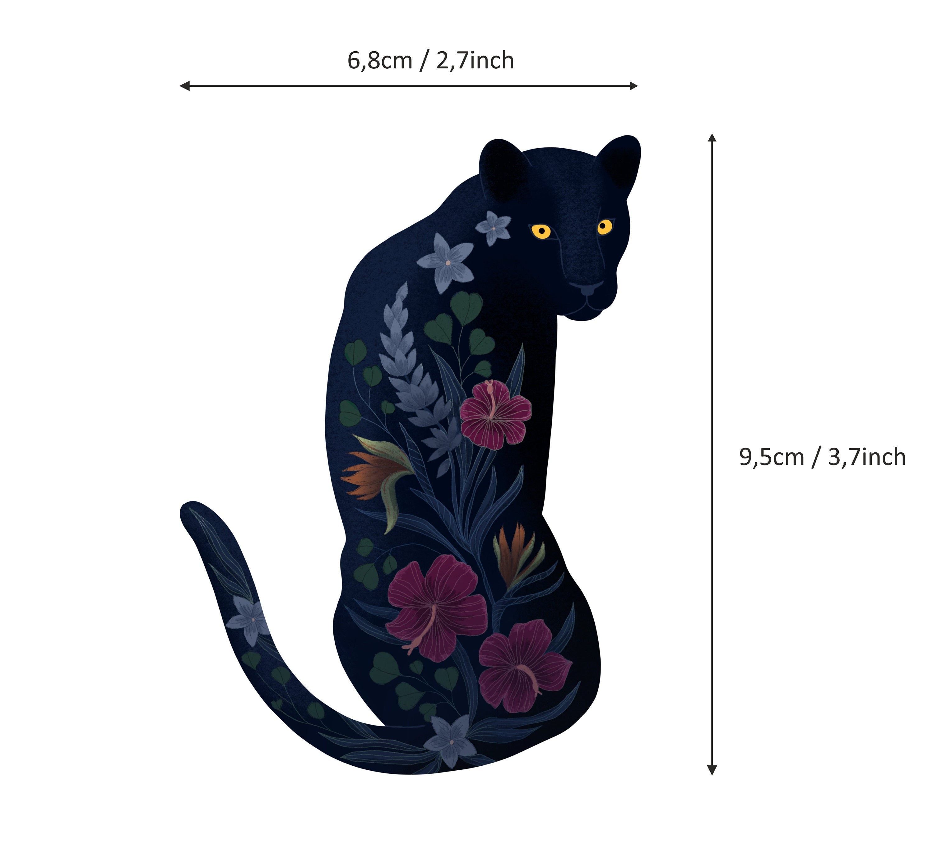 Sticker Panther wasser- und spülmaschinenfest