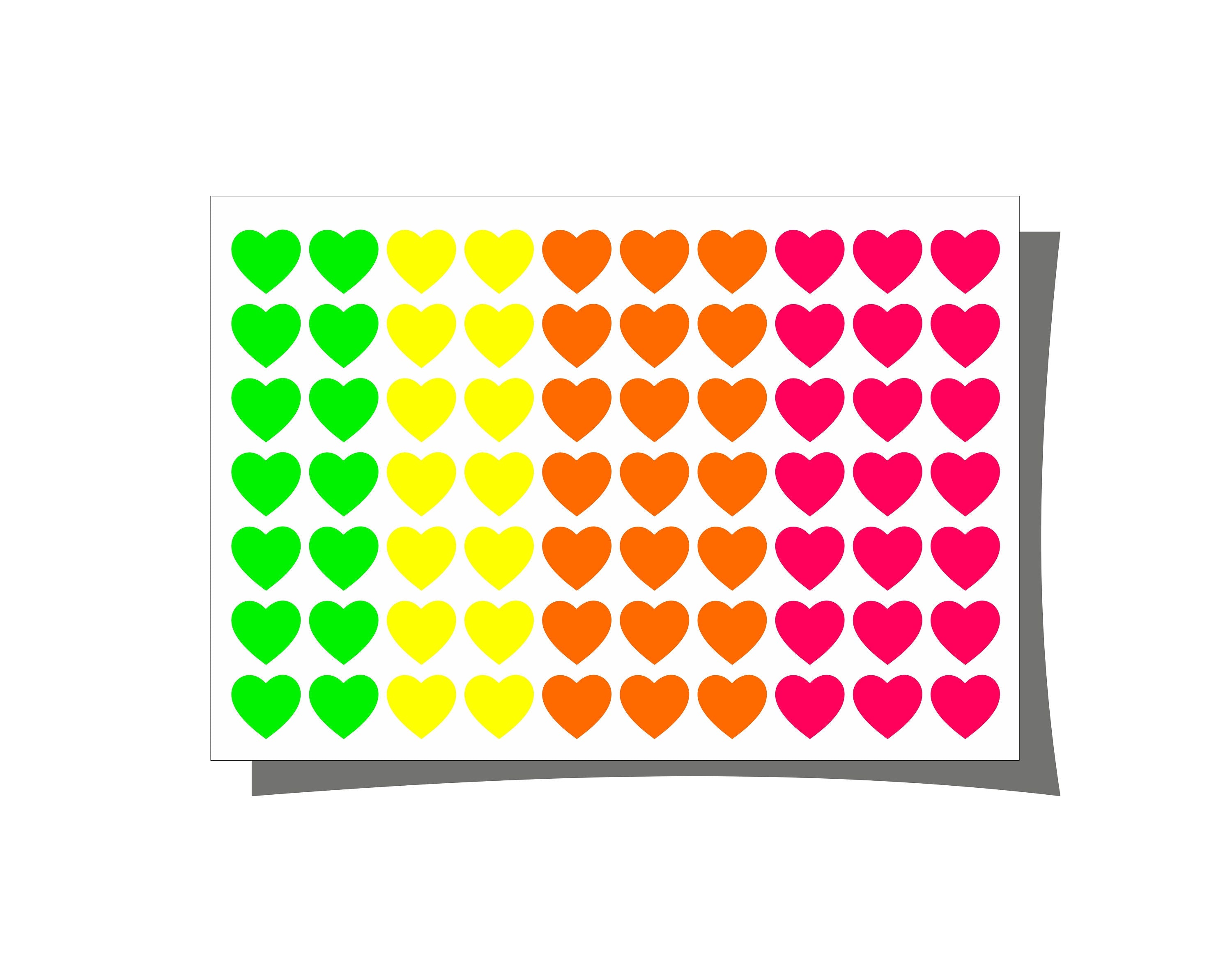 NEON Sticker Herzen waterproof