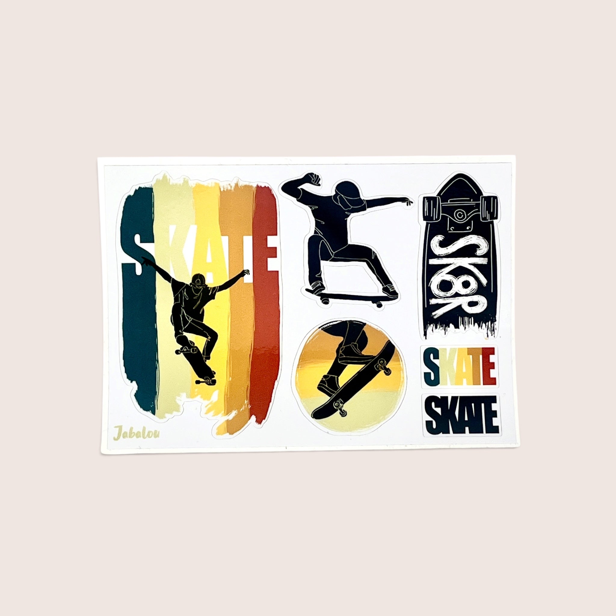 Sticker Skater - Skate - Skaterboy für Trinkflasche und Lunchbox